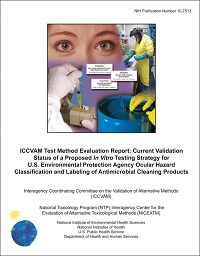 Cover of 2010 ICCVAM report on testing strategy for antimicrobial cleaning products