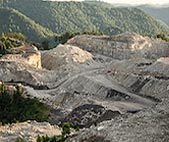 Landscape of mining mountain tops