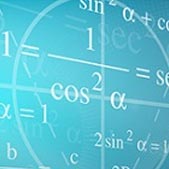 Composite image of chemical formulas and mathematical equations