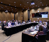Attendees of a NTP meeting held in rodbell auditorun
