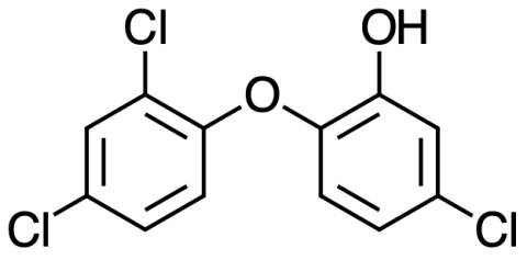 Figure 1. Triclosan (5-chloro-2-(2,4-dichlorophenoxy)phenol) (CASRN 3380-34-5; Chemical Formula: C12H7Cl3O2; Molecular Weight: 289.55)